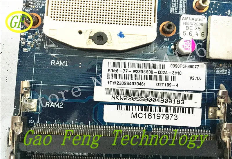 Материнская плата для ноутбука CLEVO W230SS материнская 6 71 W23S0 D02A MC1897973 DDR3 100%