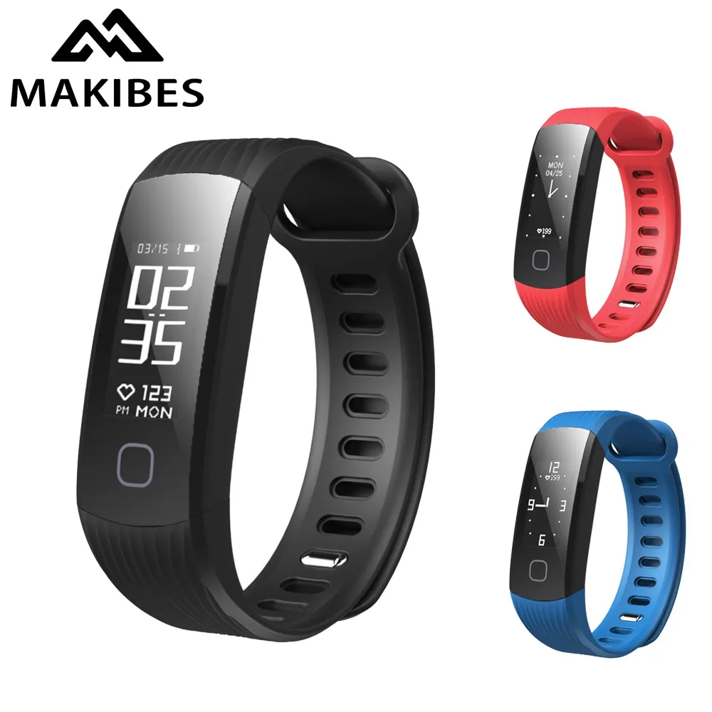 Новый Makibes HR1 Bluetooth Спорт умный Браслет трекер непрерывной монитор сердечного