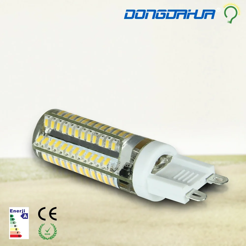G9 LED зерновых лампы AC220V 3014 3 Вт 5 кристалл светодиодные свечи силиконовые заменить