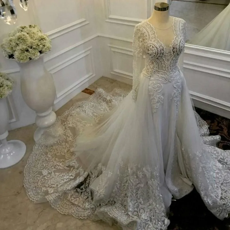 Винтажное кружевное свадебное платье Casamento 2017 свадебные платья с длинным рукавом
