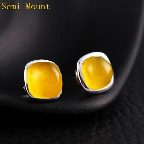 Женские серьги-гвоздики из стерлингового серебра 925 пробы белого золота с