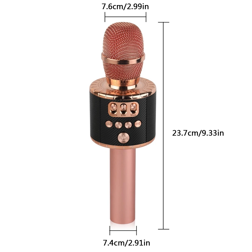 Беспроводной Bluetooth караоке микрофон с многоцветной светодио дный огни 4 в 1