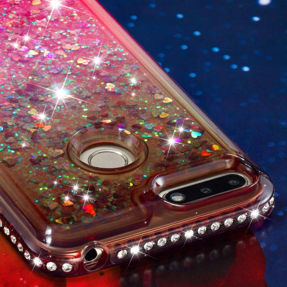 Чехол Quicksand для Huawei Y6 Prime 2018 ATU-L31 ATU-L21 чехол телефона с драгоценными камнями Y 6 ATU L31
