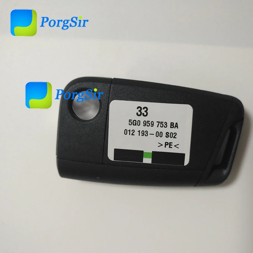 3 кнопки 434 мГц флип ключ MQB удаленного Управление для V-W Golf Touran поло FCCID: 5G0 959 753 BA |