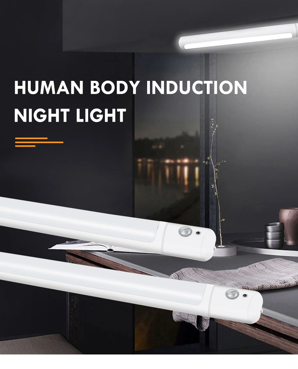 Foxanon LED Cabinet Light 2 Вт движения PIR Сенсор шкаф свет DC 5V освещение для гардероба для Кухня Ванная комната дома детская Ночная лампа