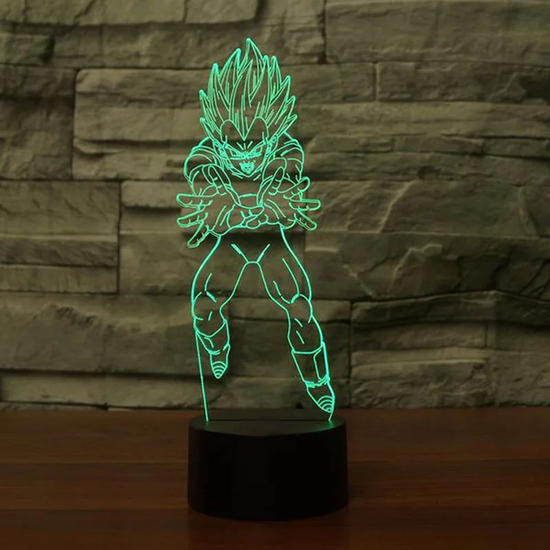 3D светодиодный Жемчуг дракона ночник USB аниме Lampara домашний декор детские подарки Детский Светильник для сна 7 цветов визуальный Вегета настольная лампа