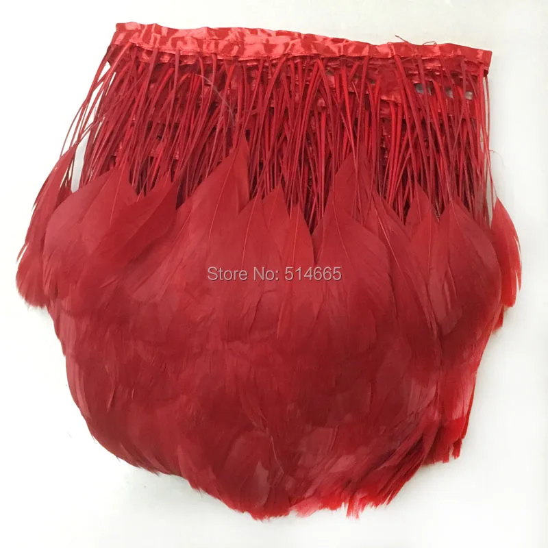 5 ярдов/набор Красивая ручная работа многоцветные гусиные перышки в полоску