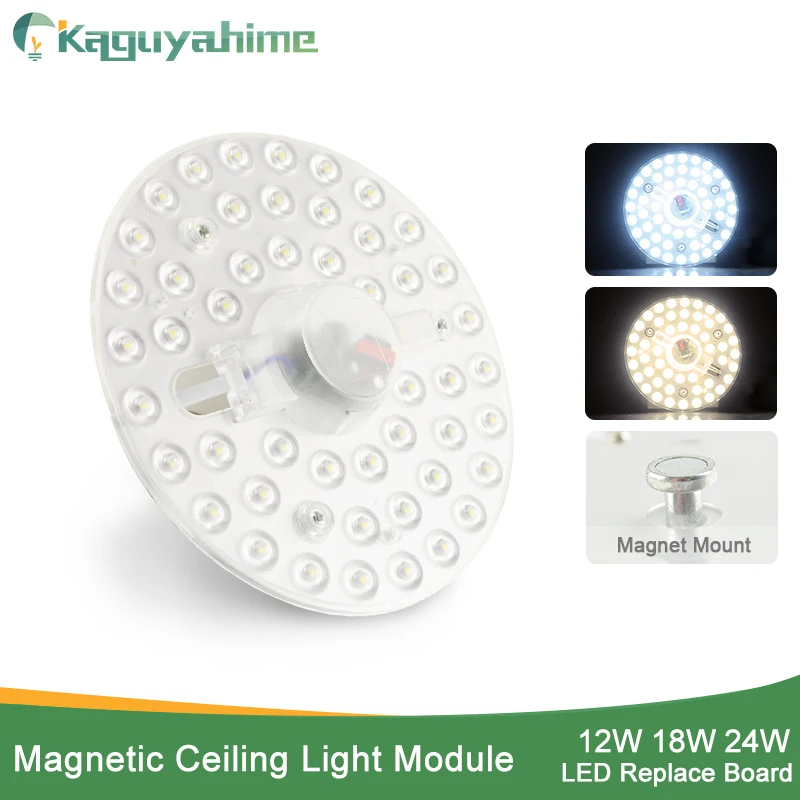 

Kaguyahime Magnetic LED Module Source Ceiling Lamp Indoor Ceiling Light Source Replace 220V 90V 12W 18W 24W 36W lampara techo
