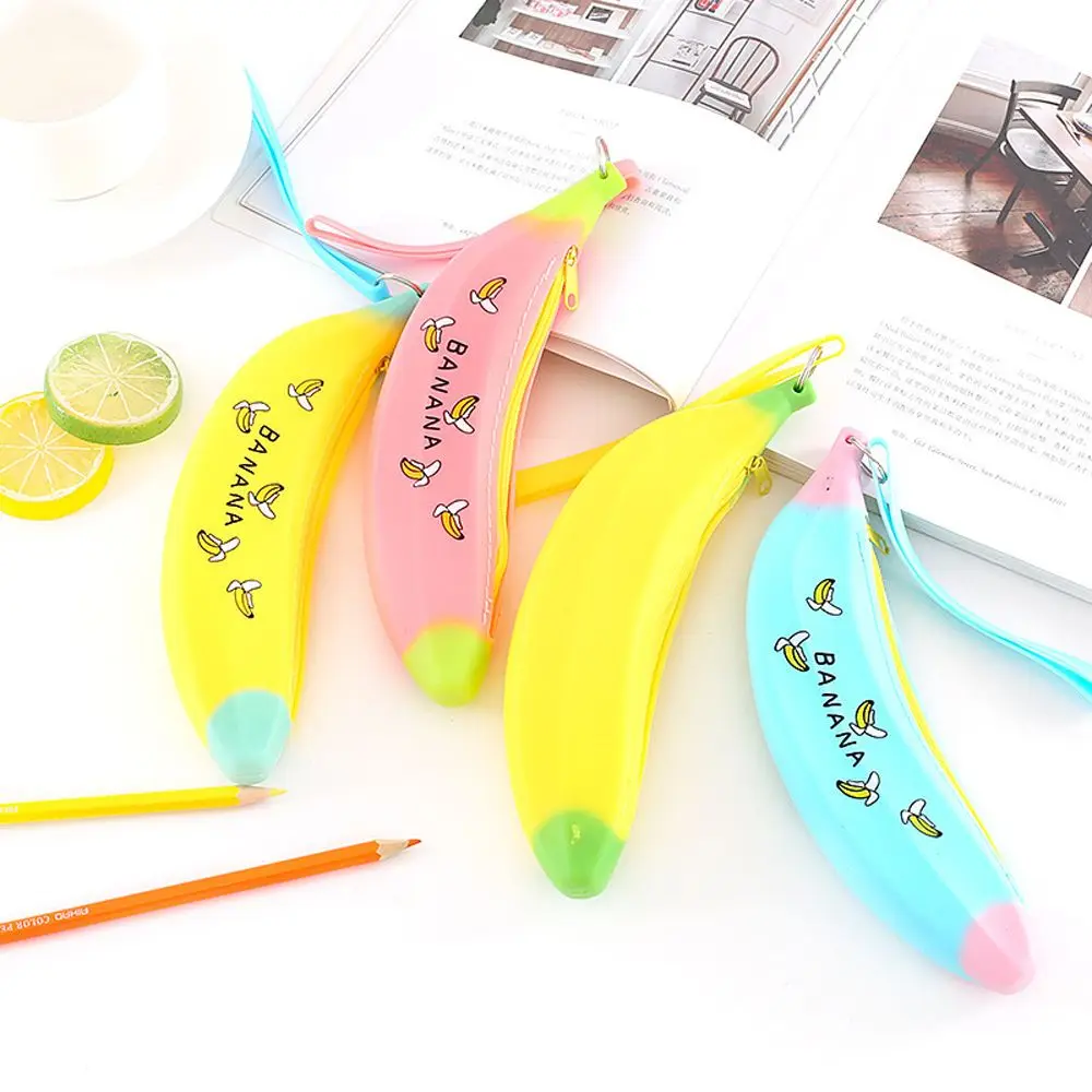 1 шт. силиконовый банан канцелярский карандаш многофункциональная сумка для