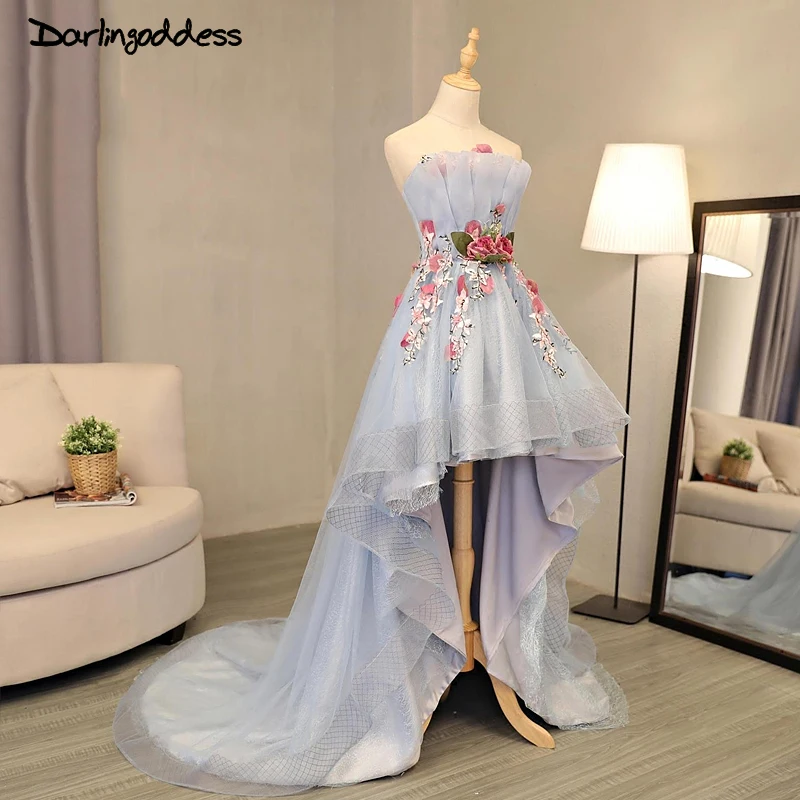 2017 новинка сексуальное короткое спереди длинное сзади вечернее платье модное