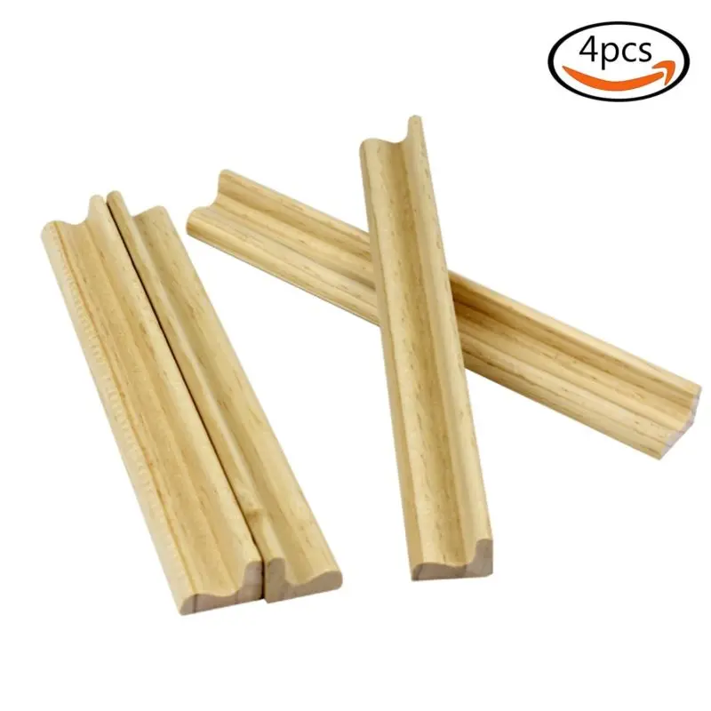 4Pcs Smooth Surface Scrabble Letter Stand Rack Tile Holder Wooden Use For Wedding Wood Shelf Kids Toy | Игрушки и хобби