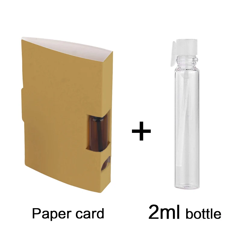 Gold card 2ml white 100 шт./лот 1 мл 2 мл флакон для духов бумажная упаковка для карт многоразовая парфюмерная бутылка флакон-капельница коричневая ароматическая пробирка - Цвет: Gold card 2ml white