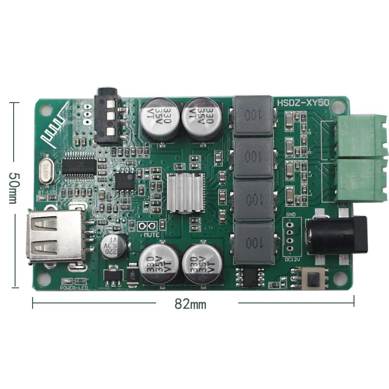 DC 12 V 24 TPA3116 2*50 W усилитель звука bluetooth плата цифровые Стерео Усилители мощности USB