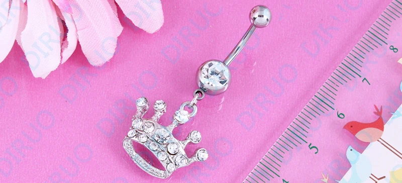 Штанга для живота Женская из хирургической стали 14 г 316L|jewelry pendrive|jewelry crucifixjewelry