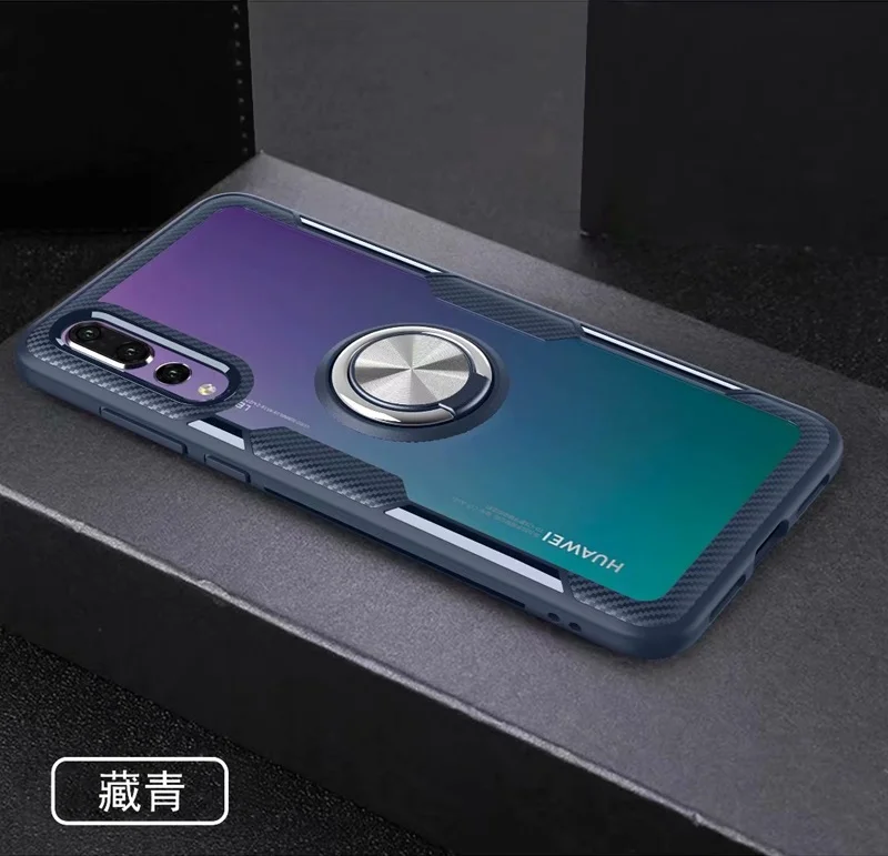 Чехол для huawei P20/P20 Pro, прозрачный противоударный чехол с кольцом на палец, магнитный мягкий чехол для huawei P20 Pro kimTHmall