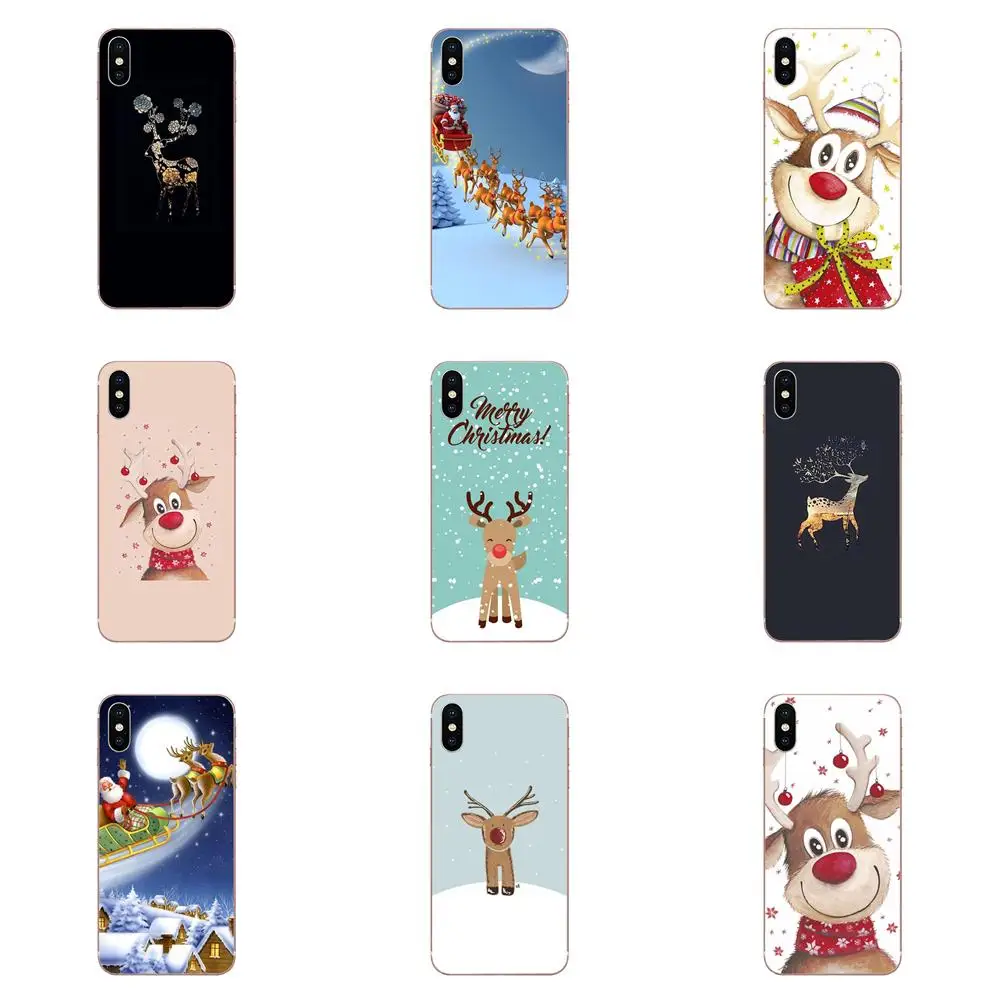 Веселый Рождественский олень резиновый чехол из ТПУ для Huawei NOVA 2 V20 Y3II Y5 Y5II Y6 Y6II Y7 Y9