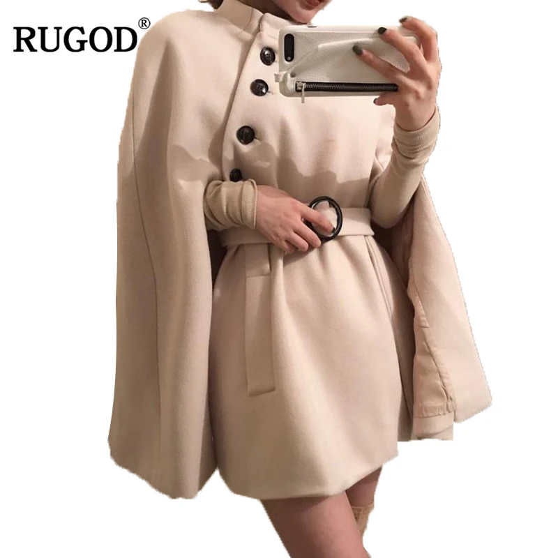 RUGOD рукав летучая мышь с круглым вырезом модная однотонная женская куртка