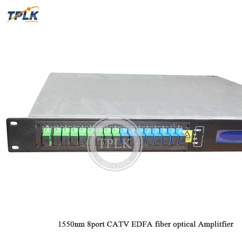 1U 1550nm CATV WDM EDFA 8 портов 16/18/22/23dbm 1550nm волоконно-оптический Amplitfier CATV EDFA высокого качества SC/APC cnonector