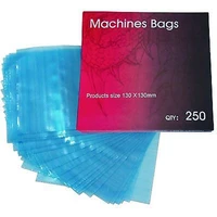 250pcs new disposable tattoo gun machine sleeve cover bag blue plastic machine bag for tattoo machine supply free shipping