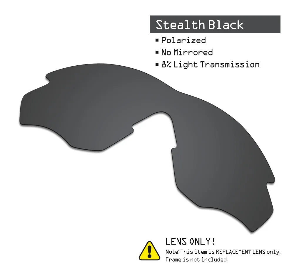 SmartVLT 2 Pieces Polarized Sunglasses Replacement Lenses for Oakley M2 Stealth Black and Ice Blue