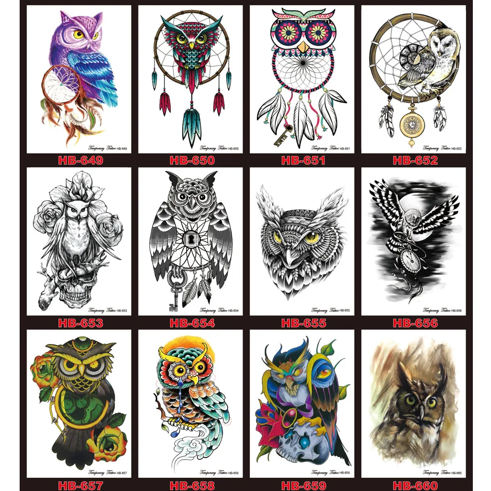 Водостойкая тату-наклейка для боди-арта 12 шт. | Красота и здоровье