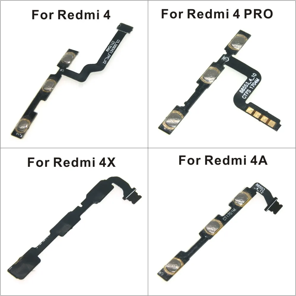 Гибкий кабель для Xiaomi Redmi 4 PRO 4A 4X с боковой кнопкой включения и выключения Шлейф