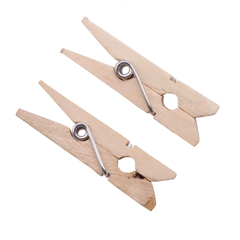Оптовая продажа очень маленькие прищепки из натурального дерева размером 35 мм X 7