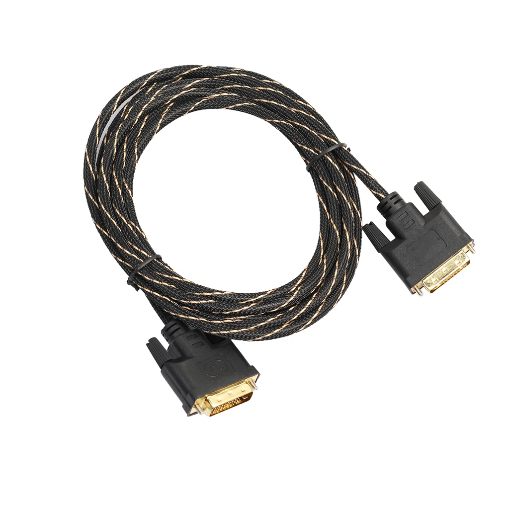 REXLIS ЖК дисплей Цифровой Монитор DVI D к Золото Мужской 24 + 1 Pin Dual Link ТВ кабель для TFT 0 5