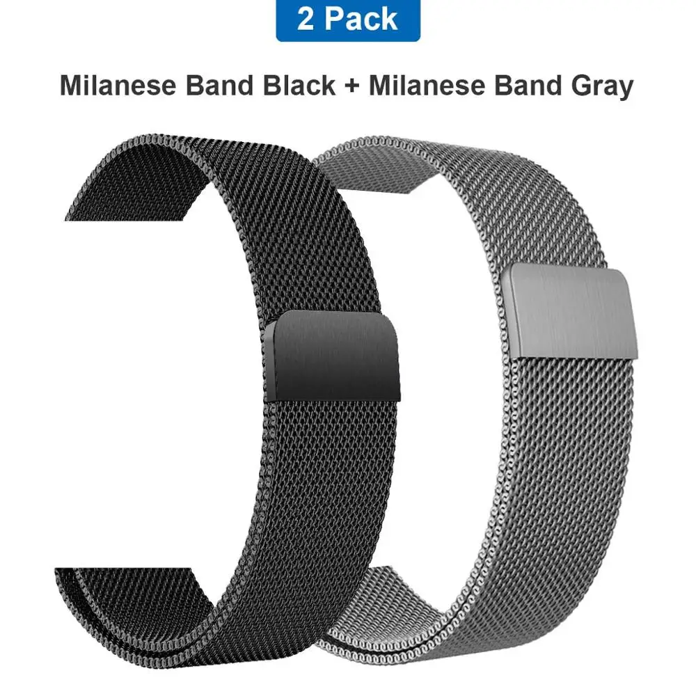 ML Black gray Металлический Нержавеющая сталь Миланский Браслет, Браслет для наручных часов Apple Watch 44 мм 40 мм, ремешок для наручных часов iWatch серии 4/3/2/1, 42 мм, 38 мм, ремешок для часов - Цвет ремешка: ML Black gray