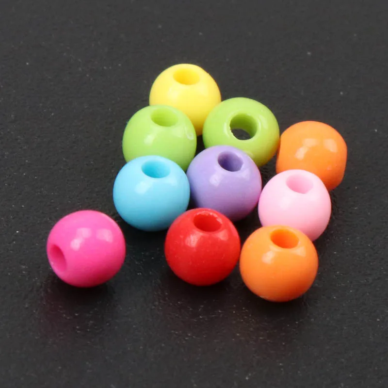 

Mixed Solid color Acrylic Round Spacer Loose Beads For Jewelry making DIY 4mm 1000pcs KL58