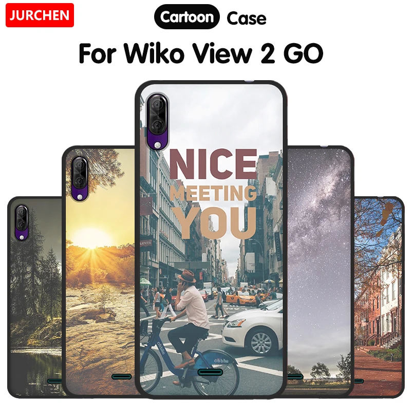 Новый мультяшный чехол JURCHEN с 3D рисунком для Wiko View 2 Go силиконовый мягкий ТПУ