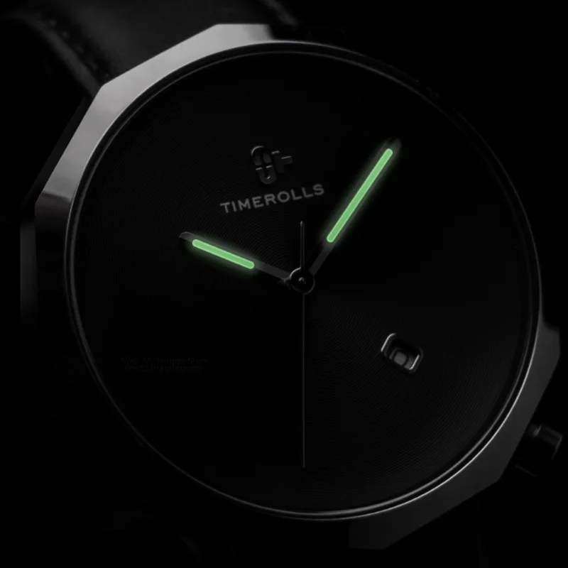 Xiaomi Mijia Youpin NUT серии двенадцати Угловые кварцевые часы TIMEROLLS элегантность Черный Синий кожаный ремешок модные мужские часы
