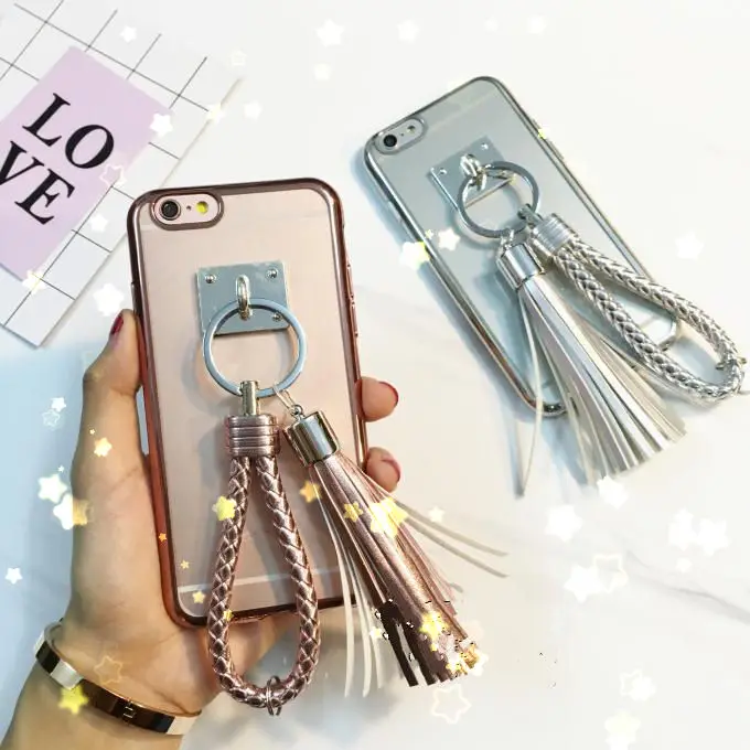 Симпатичный вязаный кожаный брелок для ключей с кисточкой металлическая пряжка