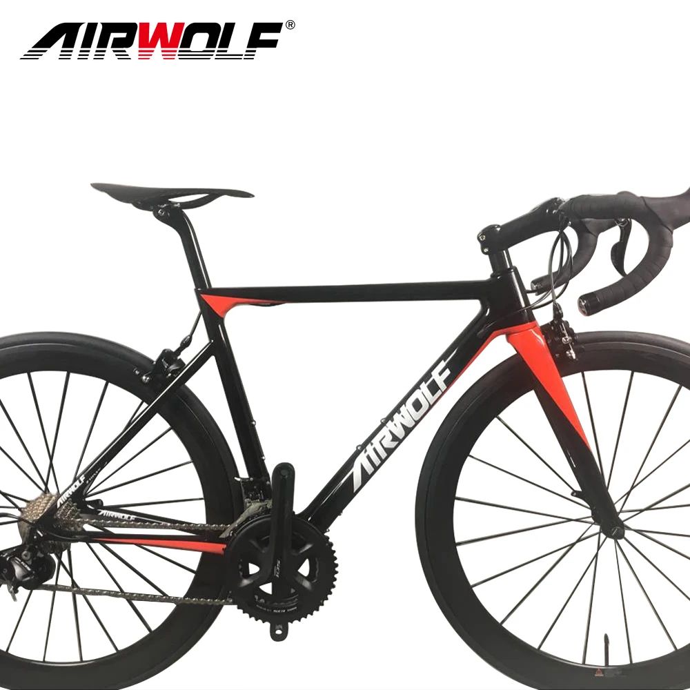 Airwolf 700C карбоновый велосипед Toray T1000 карбоновый дорожный велосипед с монокейным каркасом, карбоновые колеса, SH1MANO 5800/R800/9000 bicicleta