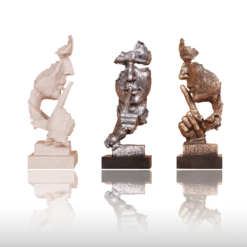 Абстрактные Фигурки из смолы декоративные скульптуры человеческая модель лицо с