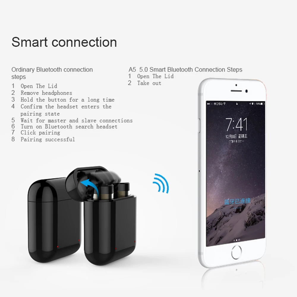 Высокое качество T1 Водонепроницаемый Bluetooth 5 0 сенсорное управление беспроводные