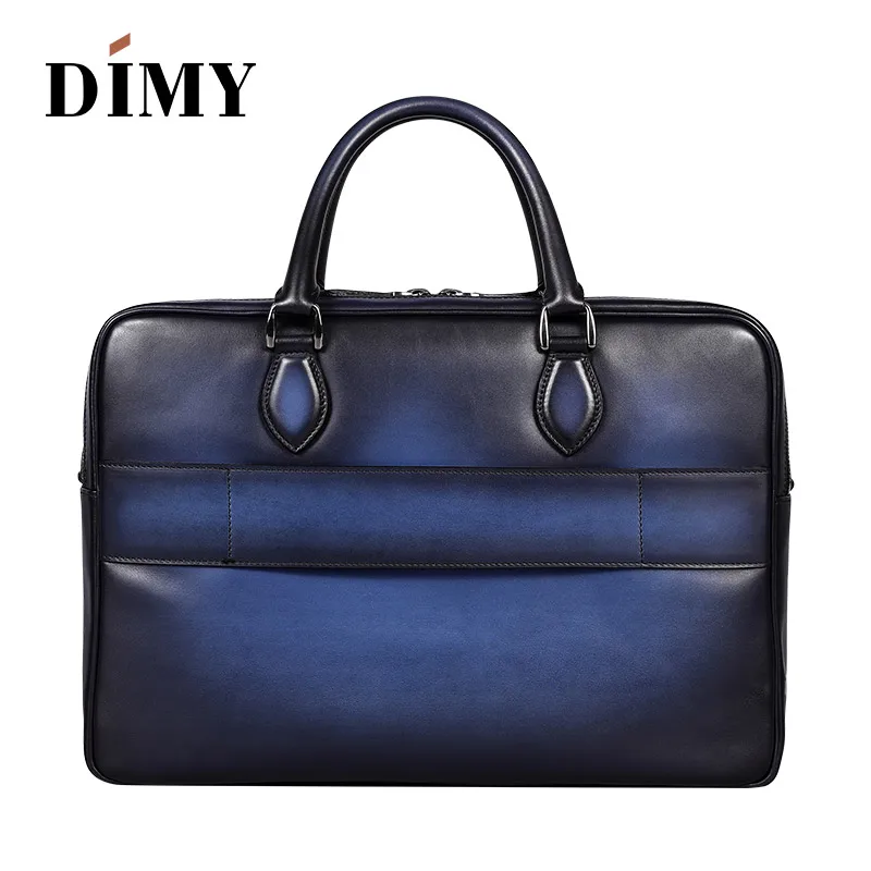 DIMY Hand Patina винтажный портфель из натуральной бычьей кожи сумка на плечо сумки с