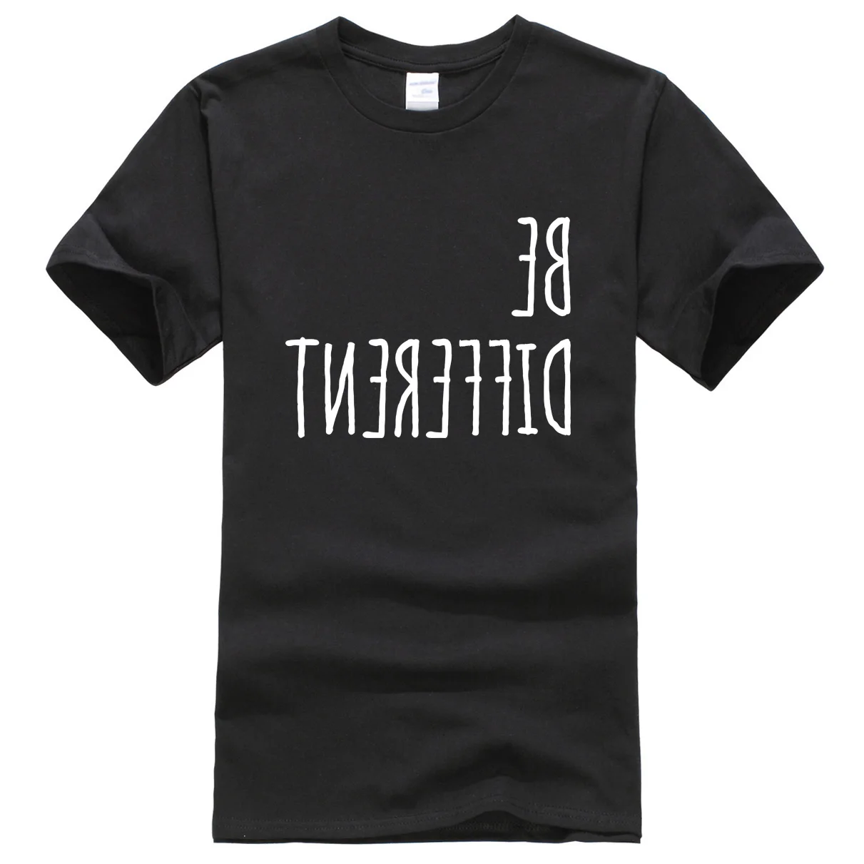 Мужская футболка с уникальным принтом Be Different Повседневная для фитнеса модная