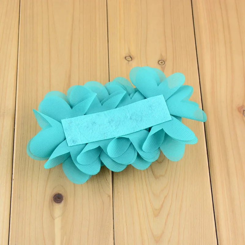 Тройная рулонная розетка из шифона для девочек аксессуары волос 60 шт./лот 3