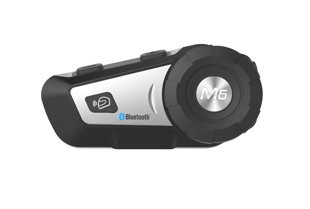 2 шт M6 Plus Мотоцикл Интерком Шлем Наушники Мото Bluetooth Интерфон Водонепроницаемый FM Радио Включено.