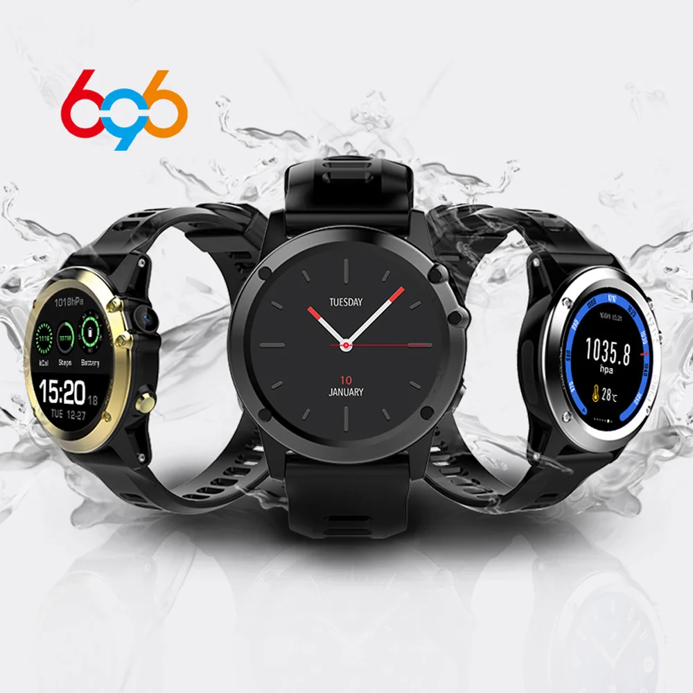 696 H1 Smart Watch Android 4.4 OS Sports Smartwatch MTK6572 512MB 4GB ROM GPS SIM 3G Heart Rate Monitor Camera IP68 Waterproof |