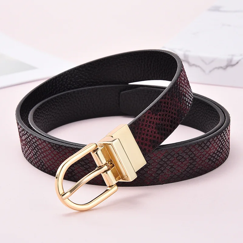 Women's Strap Casual All-match Women Brief Pu Leather Belt Women Strap Leopard Print Belts Top Quality Jeans Belt