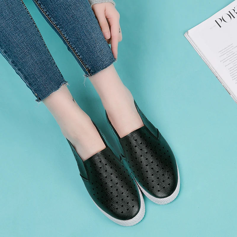 Cresfimix zapatos de mujer Женские модные белые дышащие слипоны на плоской подошве удобные