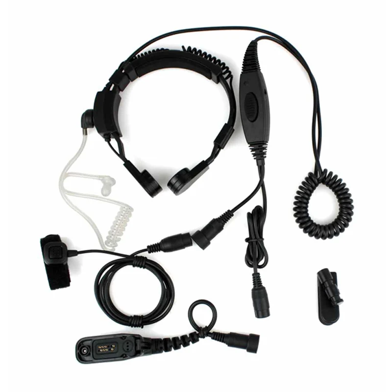 

New PTT VOX Adjustable Volume Throat Vibration MIC for Radio Walkie Talkie XPR6550 6500 XIR P8268 8260 DP3600 3400 XBR6350