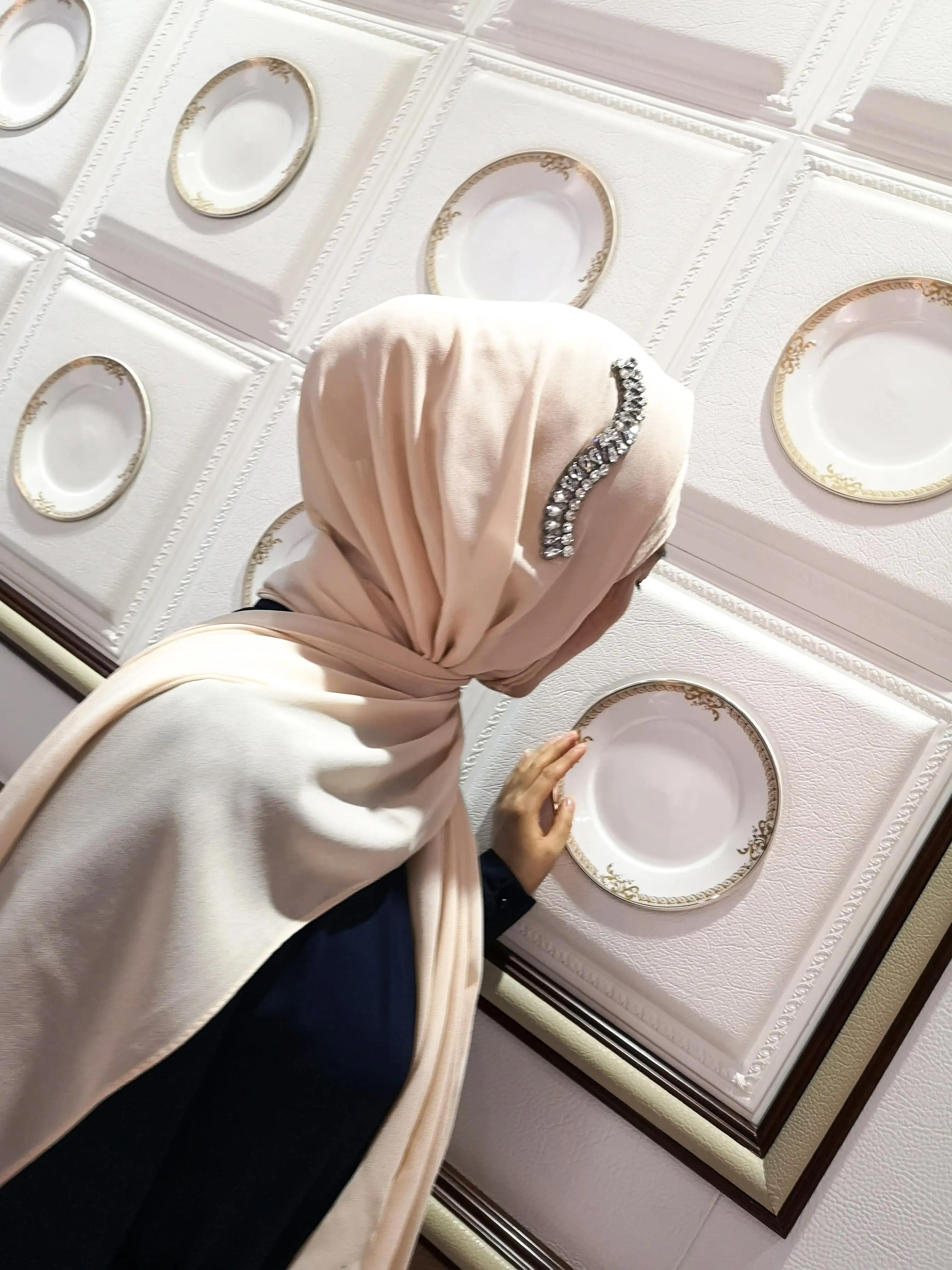 

Muslim Women Chiffon Long Scarf Shawl Hijab Head Wrap Rhinestone Headscarf Turban Islamic Arab Khimar Headwear Scarves Wrap New