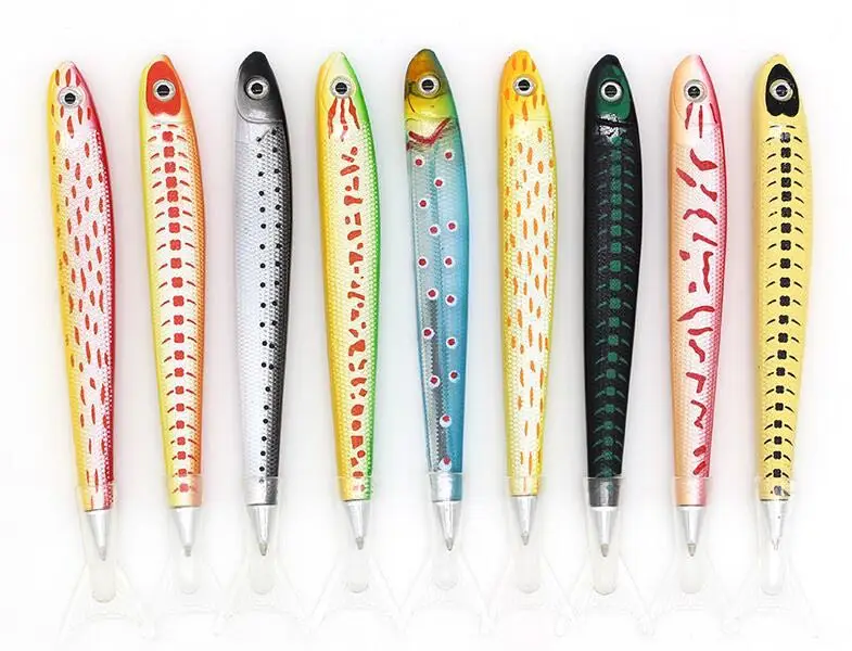 100pcs/lot New arravial crative fish pen  Promotional Ocaean series multi-colour fish ballpoint pen Marine gift pen