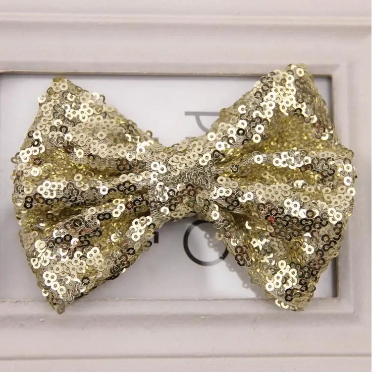 Новинка 2017 заколки для волос с большим блестящим бантом бесчестные блестки