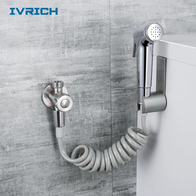 VRICH хромированный ручной распылитель для биде ABS пластик портативный с