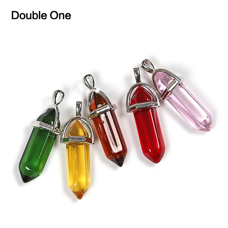 Подвески чакры из шестигранного кварца в форме пули для самостоятельного