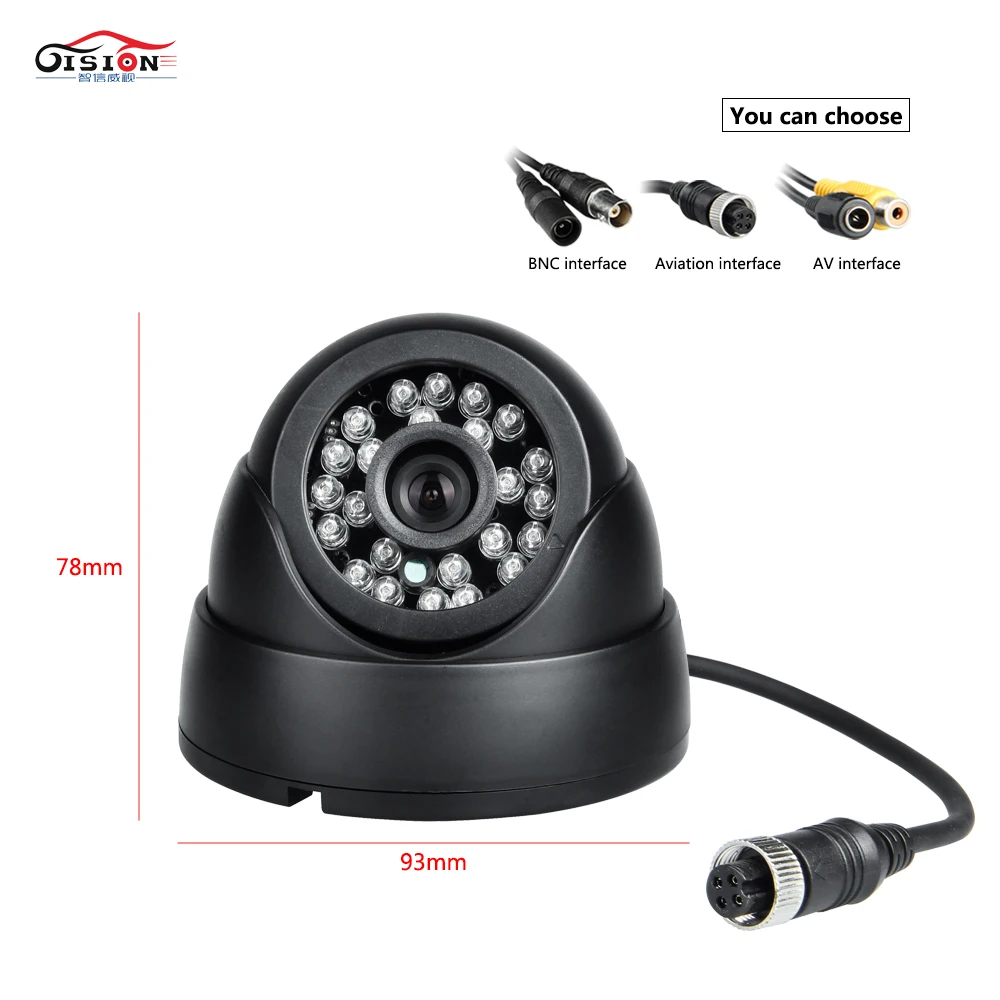 Бесплатная доставка 600TVL Крытая CCD Автомобильная камера пластиковый купол 4 Pin
